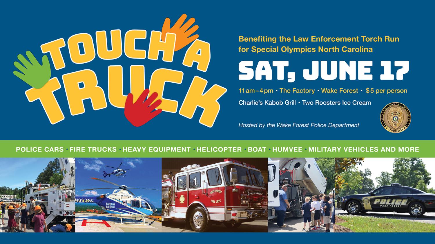 WFPD to host “TouchATruck” Special Olympics Fundraiser Saturday at