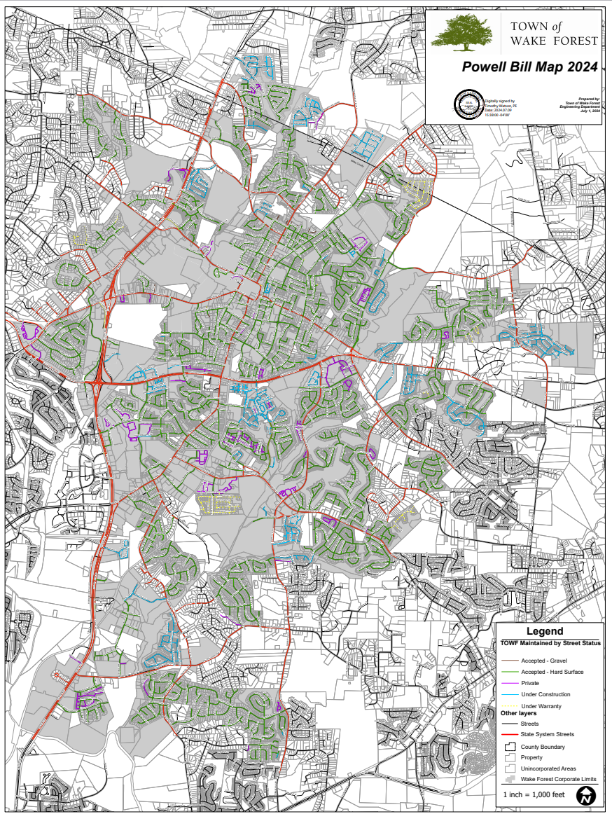 2024 Powell Bill Map